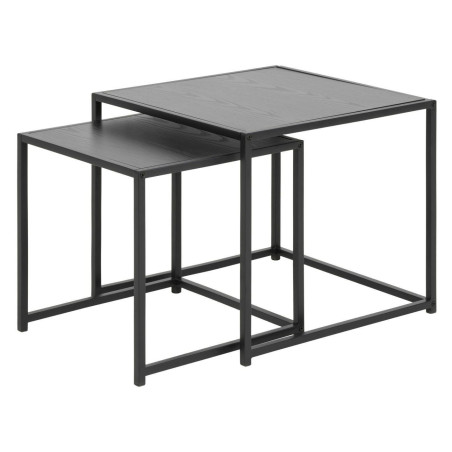 Zestaw stolików kawowych Seaford czarny Actona | Elegancki Design