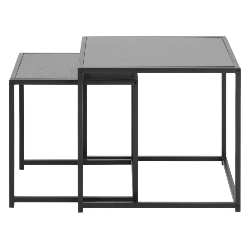 Zestaw stolików kawowych Seaford czarny Actona | Elegancki Design