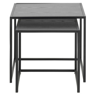 Zestaw stolików kawowych Seaford czarny Actona | Elegancki Design