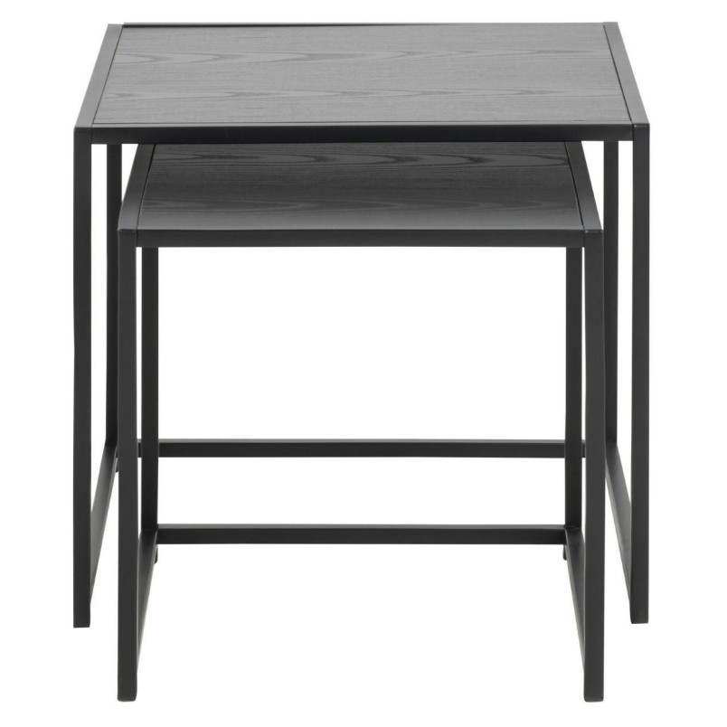 Zestaw stolików kawowych Seaford czarny Actona | Elegancki Design