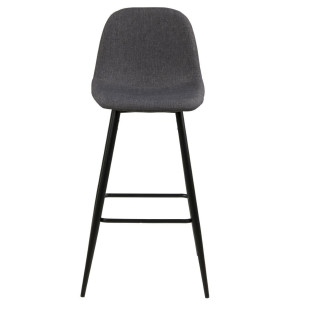 Krzesło barowe Actona Wilma | Szare, czarne, H73cm - Kup teraz!