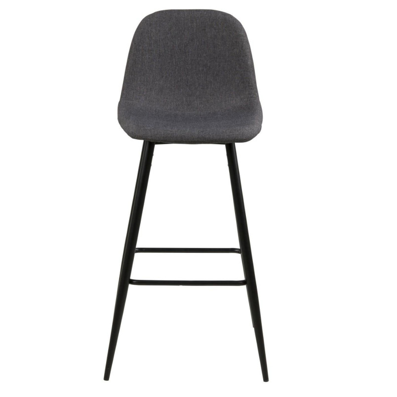 Krzesło barowe Actona Wilma | Szare, czarne, H73cm - Kup teraz!