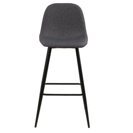 Krzesło barowe Actona Wilma | Szare, czarne, H73cm - Kup teraz!