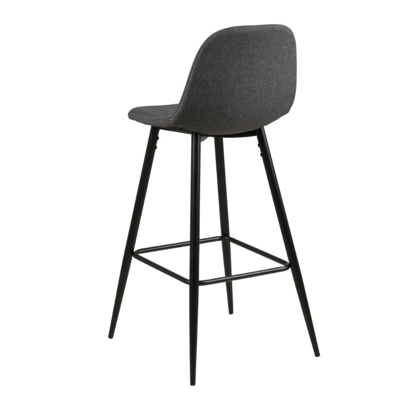 Krzesło barowe Actona Wilma | Szare, czarne, H73cm - Kup teraz!