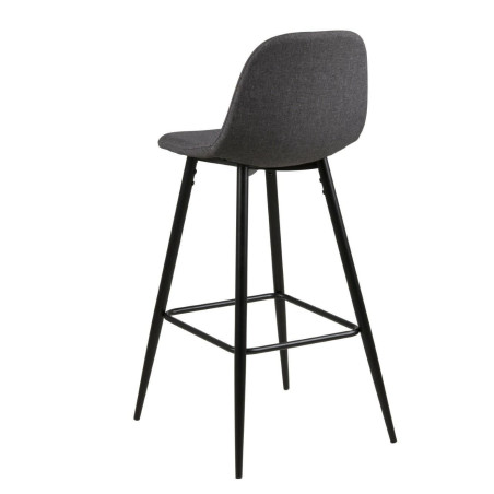 Krzesło barowe Actona Wilma | Szare, czarne, H73cm - Kup teraz!