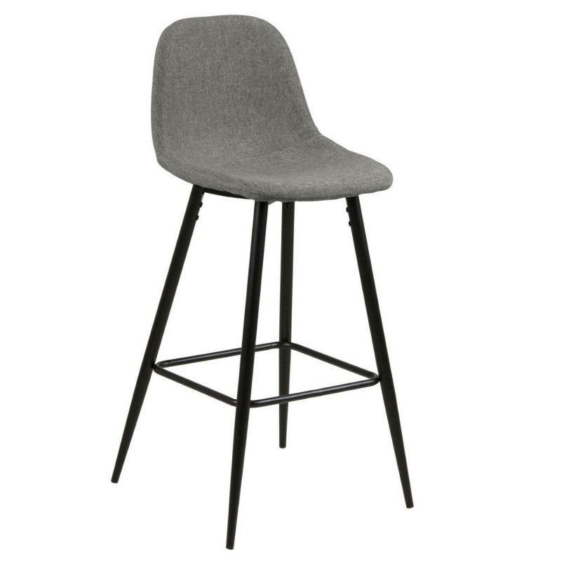 Krzesło barowe Actona Wilma | Szare, czarne, H73cm