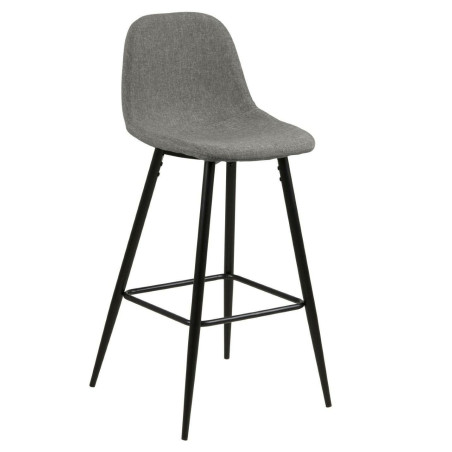 Krzesło barowe Actona Wilma | Szare, czarne, H73cm