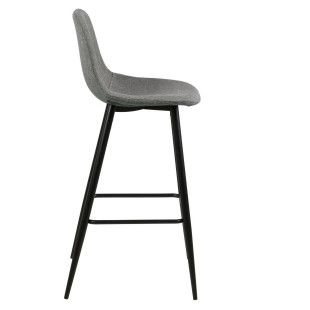 Krzesło barowe Actona Wilma | Szare, czarne, H73cm