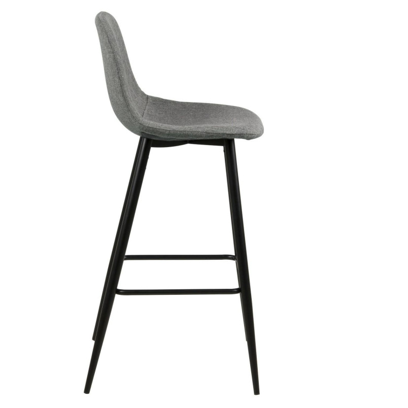 Krzesło barowe Actona Wilma | Szare, czarne, H73cm