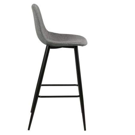 Krzesło barowe Actona Wilma | Szare, czarne, H73cm