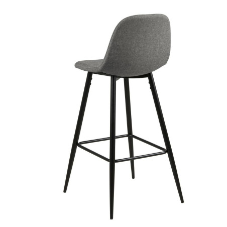 Krzesło barowe Actona Wilma | Szare, czarne, H73cm
