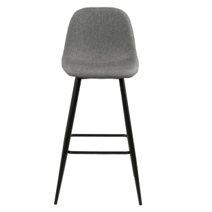 Krzesło barowe Actona Wilma | Szare, czarne, H73cm