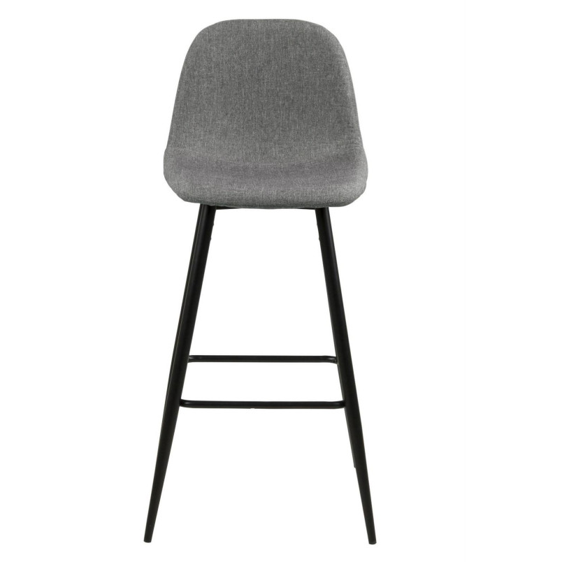 Krzesło barowe Actona Wilma | Szare, czarne, H73cm