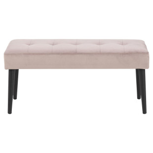 Ławka welurowa Actona Glory Vic | Różowy, 95cm - Stylowy Design