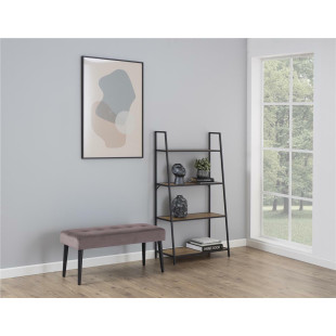 Ławka welurowa Actona Glory Vic | Różowy, 95cm - Stylowy Design
