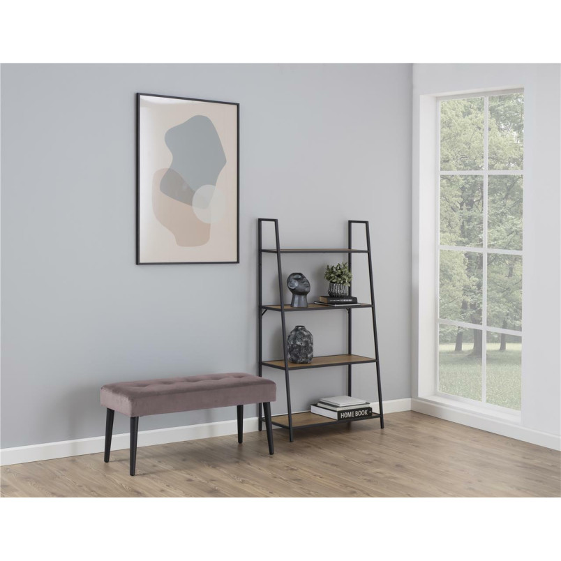 Ławka welurowa Actona Glory Vic | Różowy, 95cm - Stylowy Design
