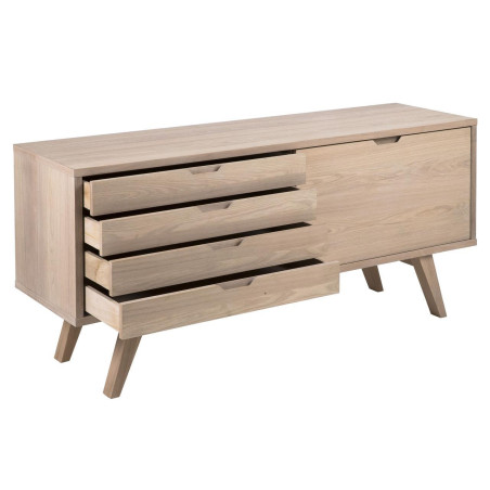 Komoda Actona A-line 160x72cm | Styl skandynawski, dąb bielony