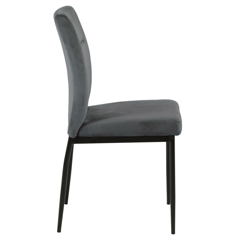 Krzesło welurowe Demi Actona - Szare, Industrialny Design