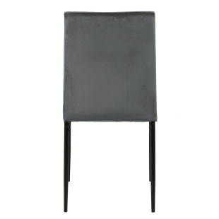 Krzesło welurowe Demi Actona - Szare, Industrialny Design