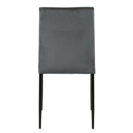 Krzesło welurowe Demi Actona - Szare, Industrialny Design