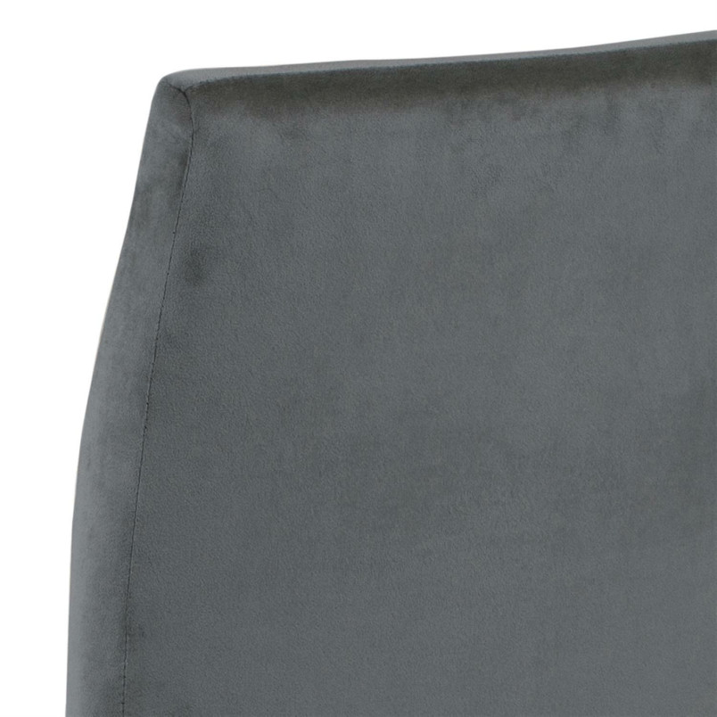 Krzesło welurowe Demi Actona - Szare, Industrialny Design