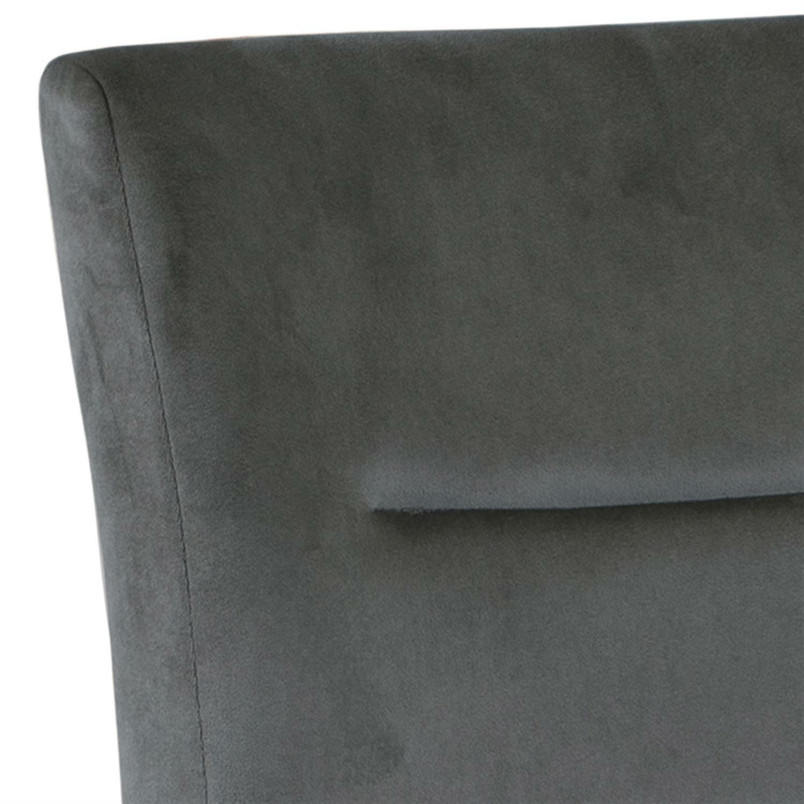 Krzesło welurowe Demi Actona - Szare, Industrialny Design