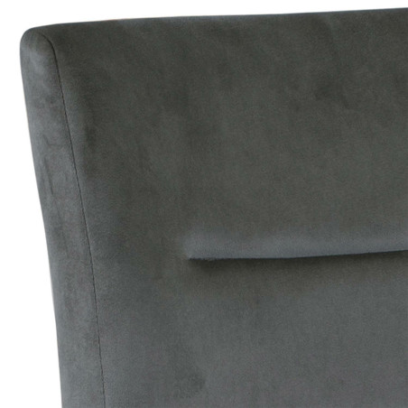 Krzesło welurowe Demi Actona - Szare, Industrialny Design
