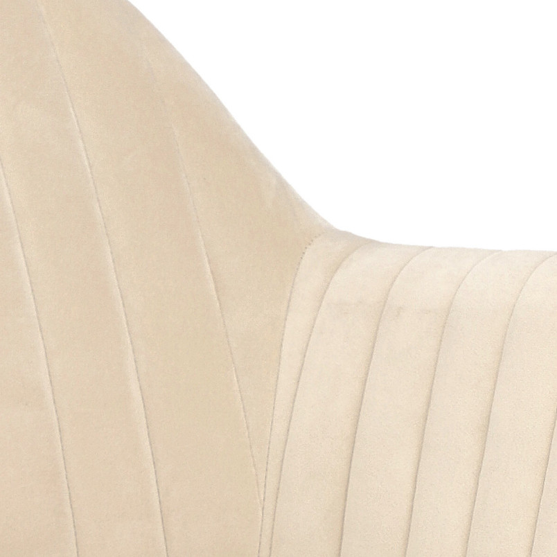 Actona Emilia Velvet: Eleganckie krzesło welwetowe - piaskowy/czarny