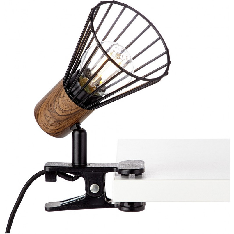 Lampa biurkowa Manama | Loftowa lampka z klipsem - Brilliant