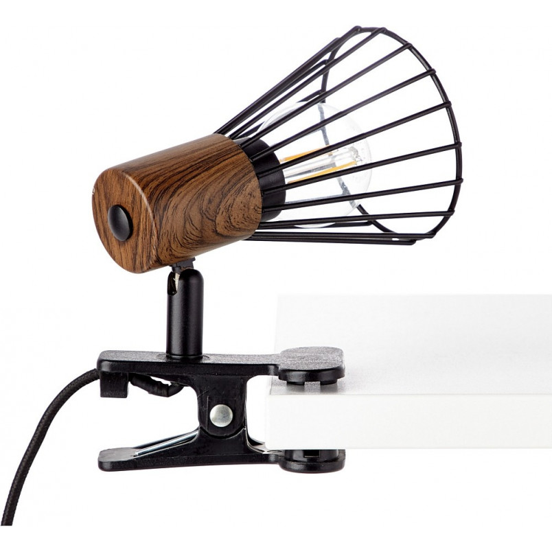 Lampa biurkowa Manama | Loftowa lampka z klipsem - Brilliant