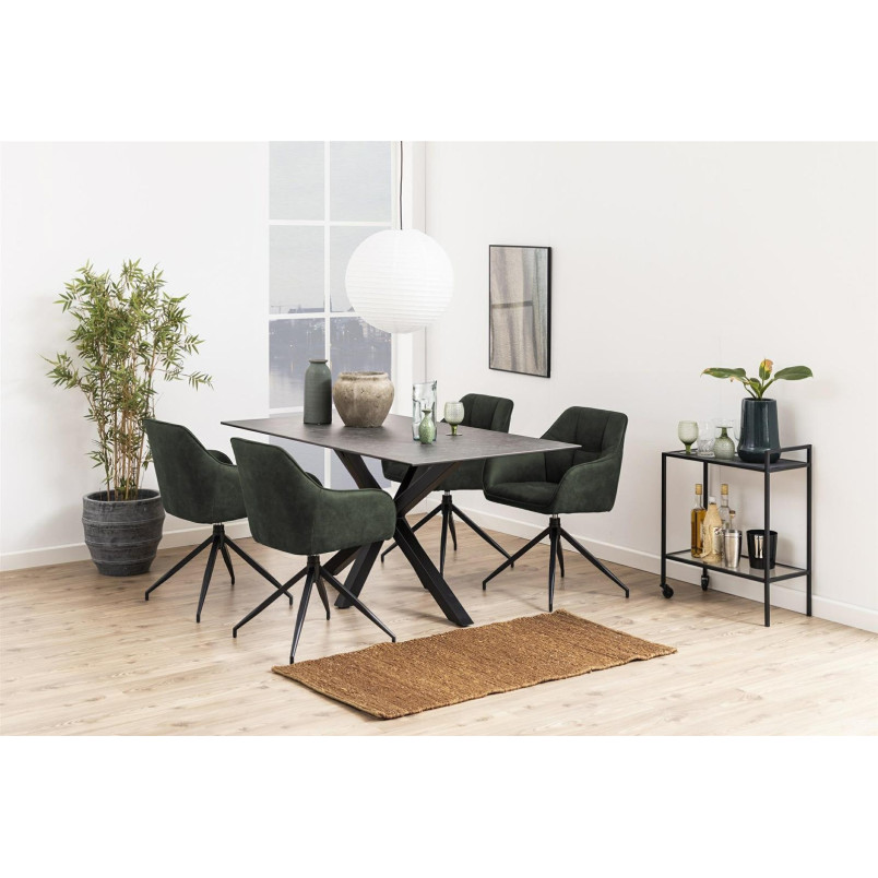 Krzesło Actona Brenda: Obrotowe, oliwkowe, nowoczesny design