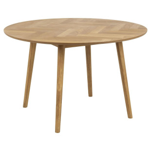 Stół Nagano Actona | Okrągły, Fornirowany Dąb 120cm - Skandynawski Design