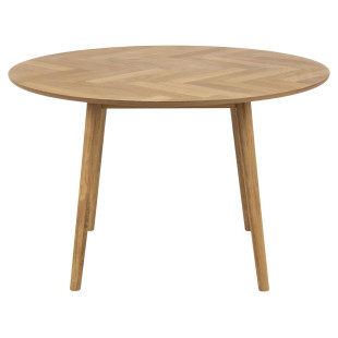 Stół Nagano Actona | Okrągły, Fornirowany Dąb 120cm - Skandynawski Design