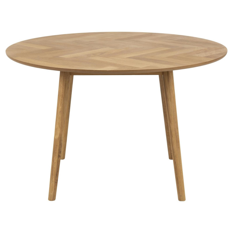 Stół Nagano Actona | Okrągły, Fornirowany Dąb 120cm - Skandynawski Design