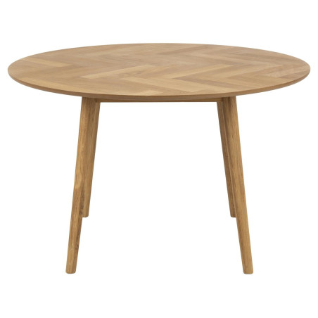 Stół Nagano Actona | Okrągły, Fornirowany Dąb 120cm - Skandynawski Design