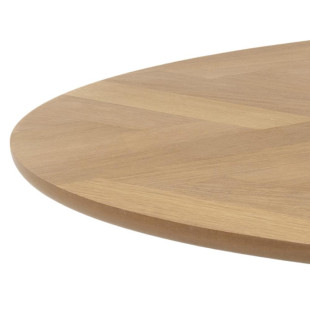 Stół Nagano Actona | Okrągły, Fornirowany Dąb 120cm - Skandynawski Design