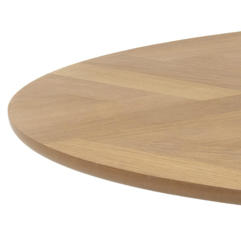 Stół Nagano Actona | Okrągły, Fornirowany Dąb 120cm - Skandynawski Design