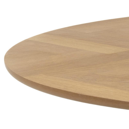 Stół Nagano Actona | Okrągły, Fornirowany Dąb 120cm - Skandynawski Design