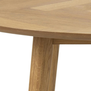 Stół Nagano Actona | Okrągły, Fornirowany Dąb 120cm - Skandynawski Design