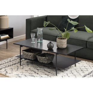 Stolik kawowy loft Actona Angus | 115x60cm | Czarny