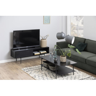 Stolik kawowy loft Actona Angus | 115x60cm | Czarny