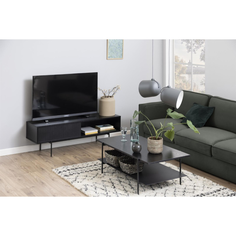 Stolik kawowy loft Actona Angus | 115x60cm | Czarny