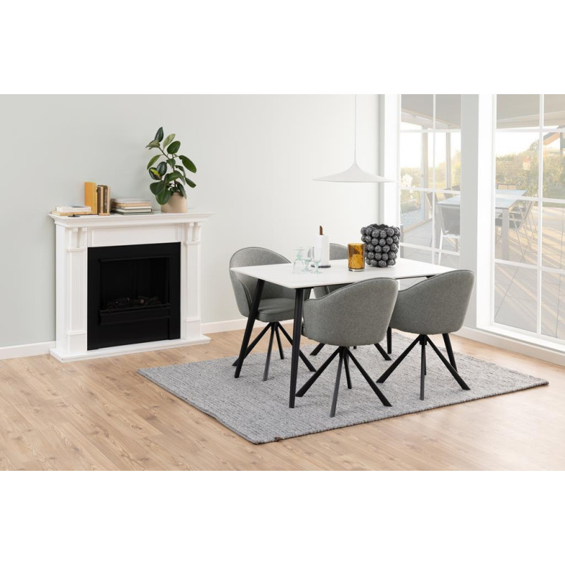 Stół prostokątny Wicklow Actona | Biały blat ceramiczny 140x80