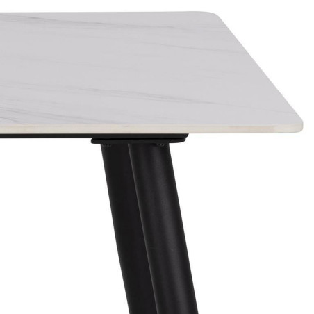 Stół prostokątny Wicklow Actona | Biały blat ceramiczny 140x80