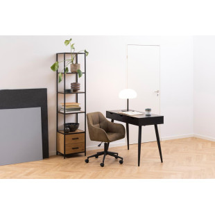 Regał stojący loft Seaford Actona | Dąb/Czarny, 42x185cm