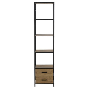 Regał stojący loft Seaford Actona | Dąb/Czarny, 42x185cm