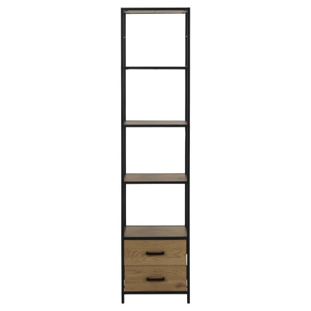 Regał stojący loft Seaford Actona | Dąb/Czarny, 42x185cm
