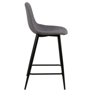 Krzesło barowe Actona Wilma | Szare/Czarny | H65cm