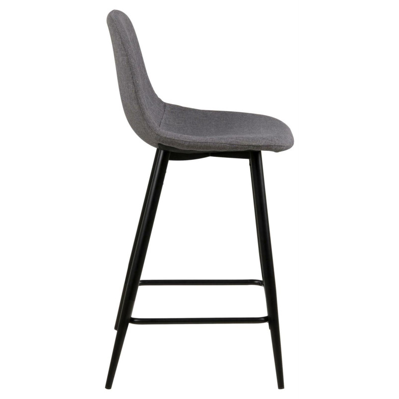 Krzesło barowe Actona Wilma | Szare/Czarny | H65cm