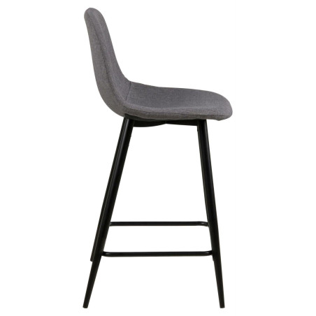 Krzesło barowe Actona Wilma | Szare/Czarny | H65cm